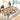 72 Inch Farmhouse Rectangular Solid Wood Dining Table with Metal Legs for 4 - 6 People - Berkana Home