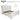 Luxurious Chenille Sleigh King/Queen Size Bed Frame with Tufted Wingback HeadboardCreamQueen - Berkana Home