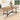 72 Inch Farmhouse Rectangular Solid Wood Dining Table with Metal Legs for 4 - 6 People - Berkana Home