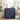 Modern Farmhouse Nightstand with 3 Drawers and Charging Station – Fluted Bedside Table for Bedroom or Living RoomNavy Blue - Berkana Home