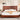 Solid Wood Platform Bed Frame with Curved Slatted Headboard, No Box Spring Needed, Vintage Natural Wood StyleKingWalnut - Berkana Home